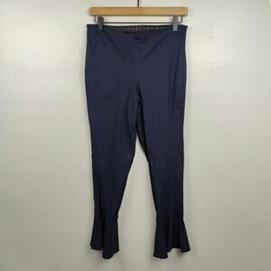 Zambesi NZ Bell Bottoms Pants Womens 12 US 8 Navy Blue Stretch Pull On